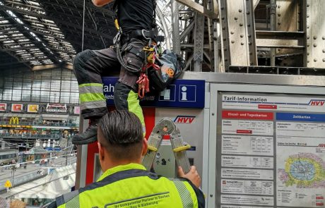 Hauptbahnhof Überwachung Kamera Installation